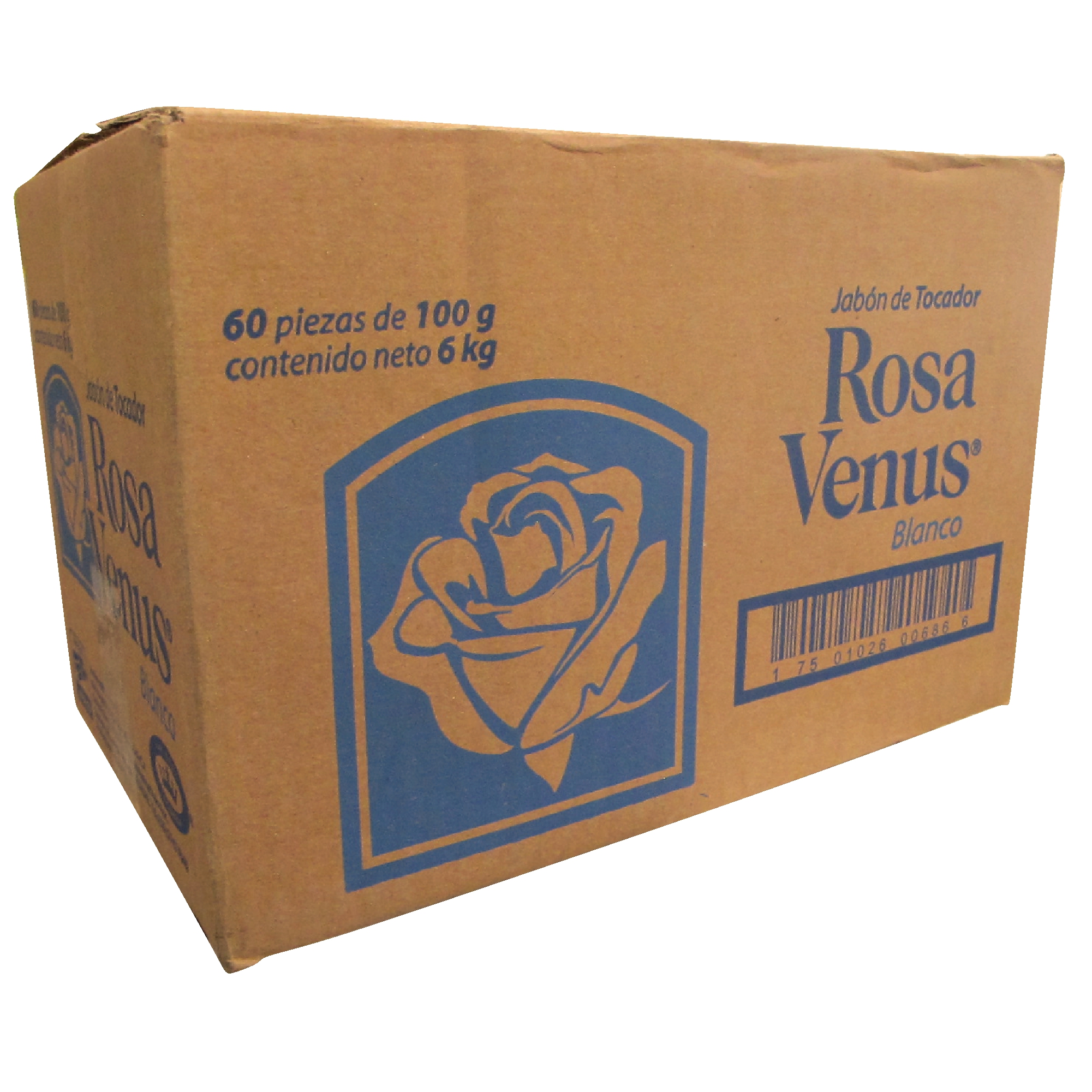 Caja con 60 Jabones ROSA VENUS de 100 g