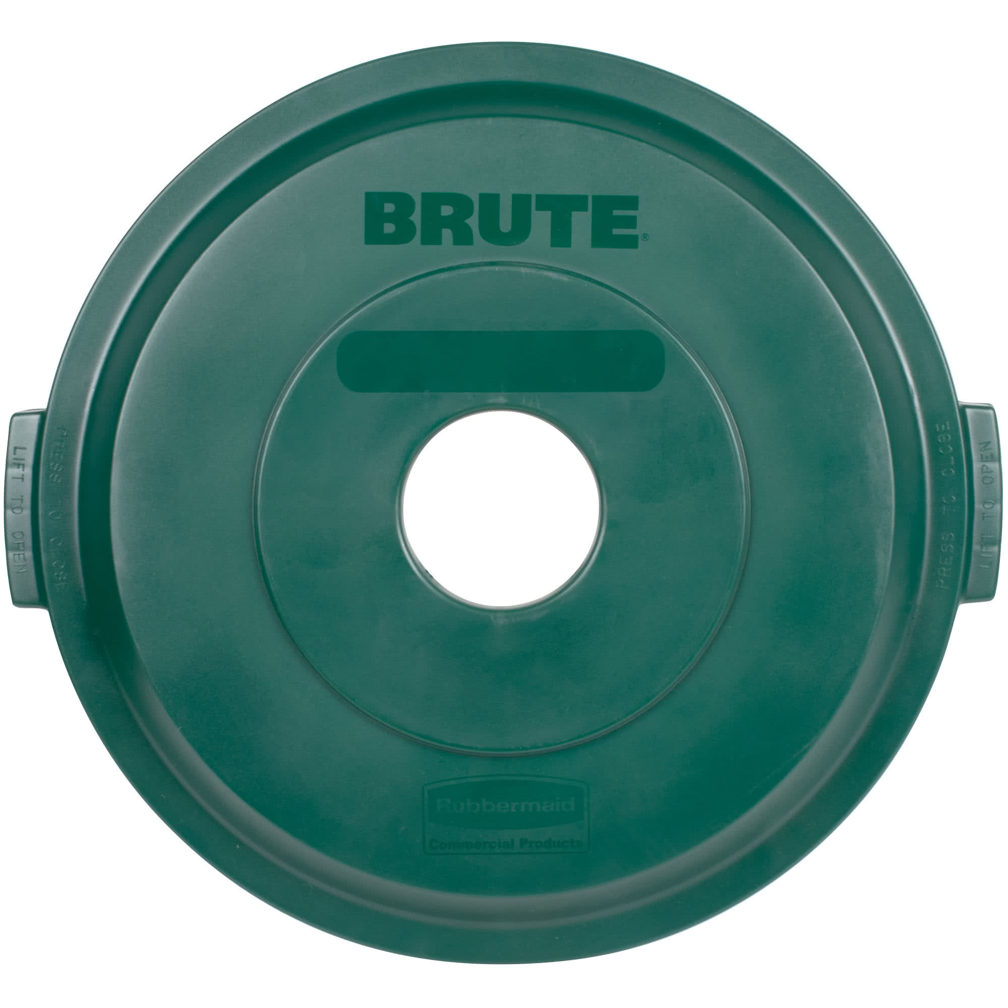 Rubbermaid 1788377 tapa Brute color verde para reciclaje de botellas, aplica contenedor Brute de 32 galones