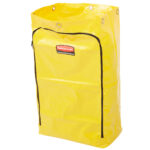 Rubbermaid 1966719 Bolsa de vinil color amarillo, con capacidad para 24 galones, aplica en carritos de limpieza 1