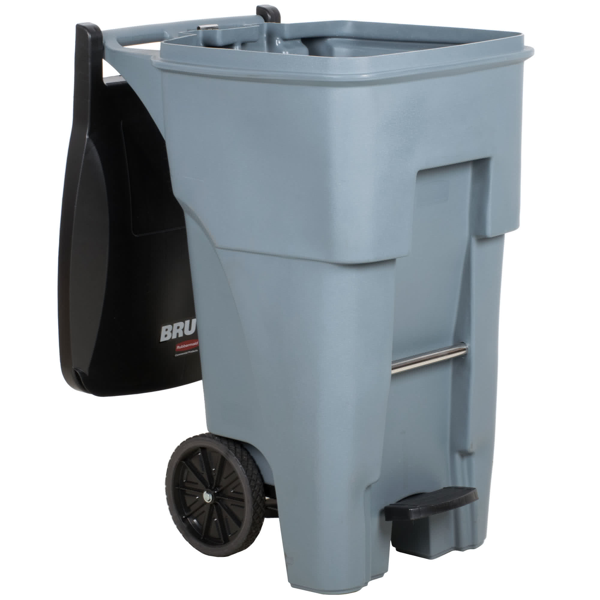 Rubbermaid 1971968 contenedor brute roll-out step-on con capacidad para 65 galones, color gris