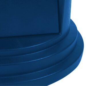 Rubbermaid 1829398 tapa domo abatible Brute color azul, aplica contenedor brute de 32 galones