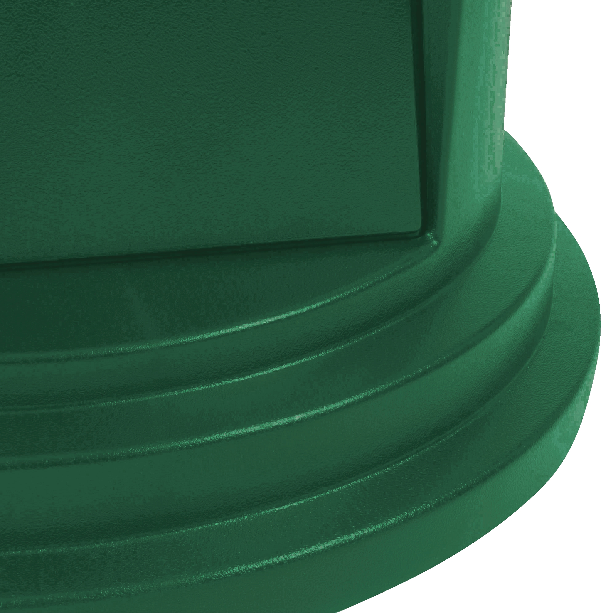 Rubbermaid 1829397 tapa domo abatible Brute color verde, aplica contenedor brute de 32 galones