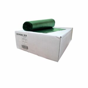 Caja de bolsa en rollo  30 x 43 de color verde con 250 piezas