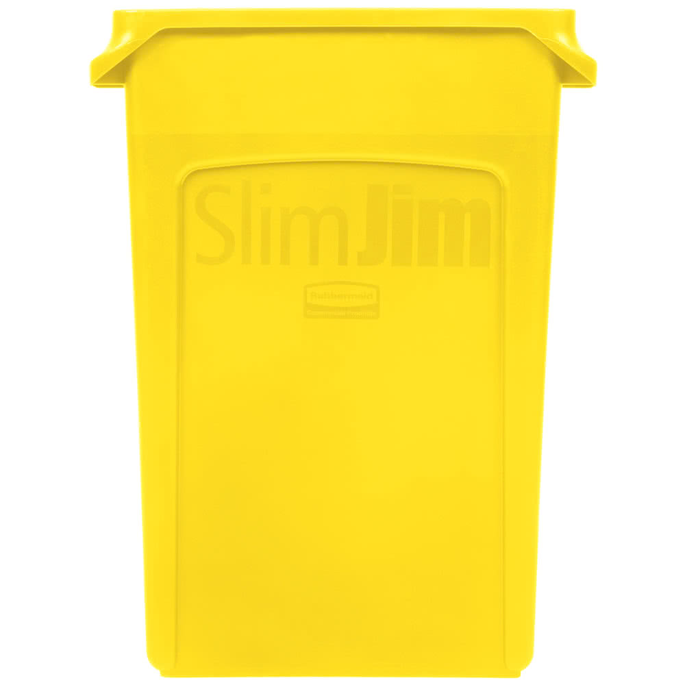 Rubbermaid 1956188 contenedor Slim-jim con capacidad para 23 galones, color amarillo