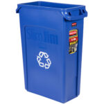 Rubbermaid FG354007BLUE contenedor  para reciclaje Slim-jim con capacidad para 23 galones, color azul 1