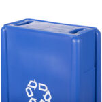 Rubbermaid FG354007BLUE contenedor  para reciclaje Slim-jim con capacidad para 23 galones, color azul 3