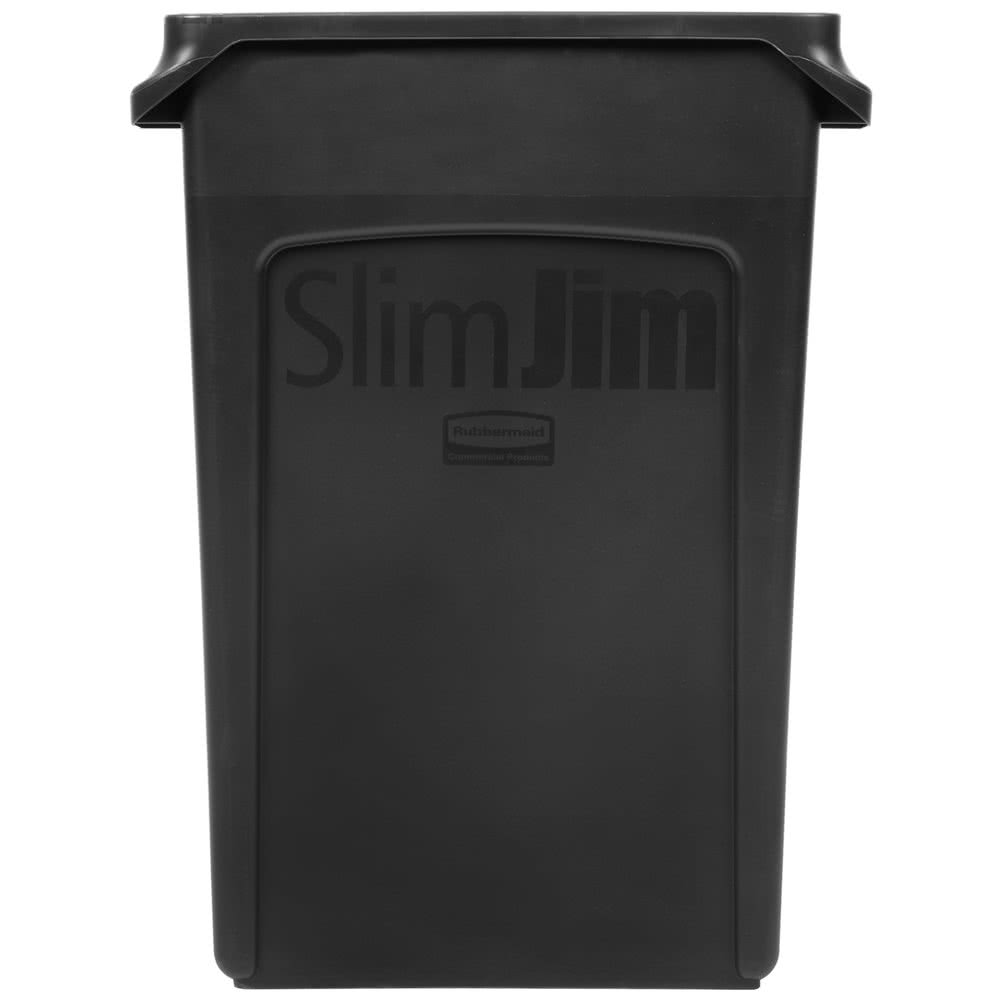Rubbermaid FG354060BLA contenedor Slim-jim  con capacidad para 23 galones, color negro
