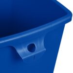 Rubbermaid FG356973BLUE contenedor untouchable cuadrado para reciclaje con capacidad para 23 galones, color azul 3