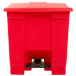 Rubbermaid FG614300RED  basurero front Step-on con capacidad para 8 galones, color rojo con pedal 1