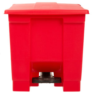 Rubbermaid FG614300RED  basurero front Step-on con capacidad para 8 galones, color rojo con pedal