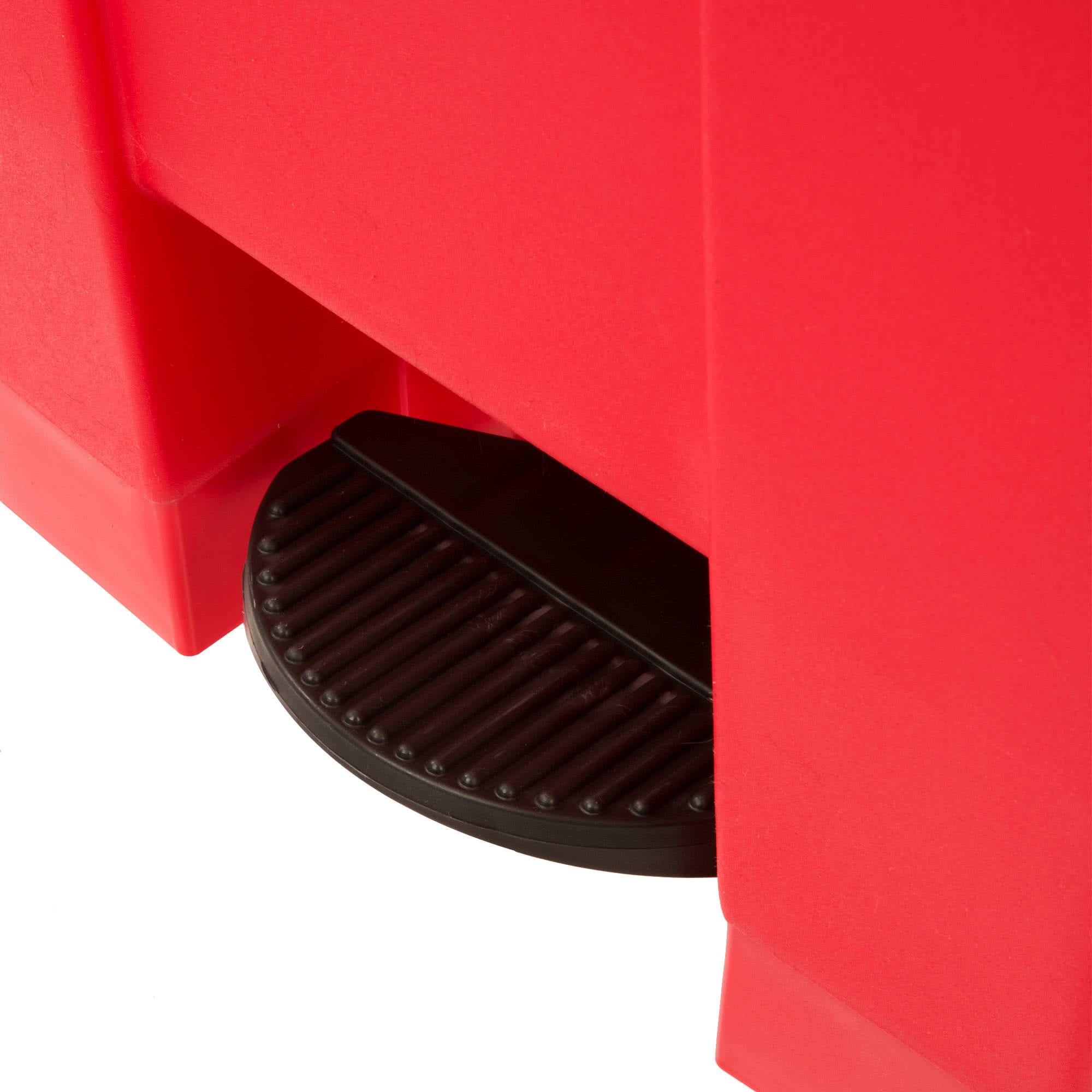 Rubbermaid FG614400RED basurero front Step-on con capacidad para 18 galones, color rojo con pedal