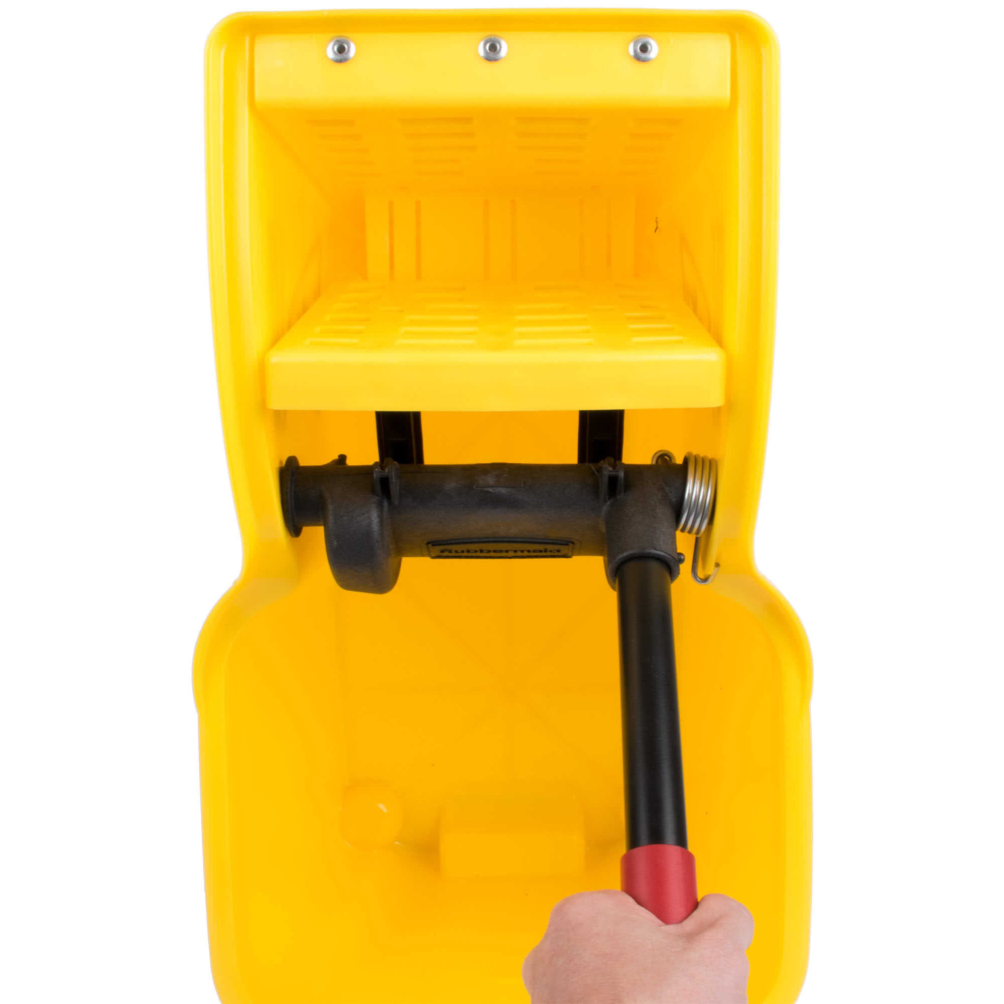 Rubbermaid FG738000YEL Wave Brake de prensa frontal con capacidad para 7.7 galones,  color amarillo