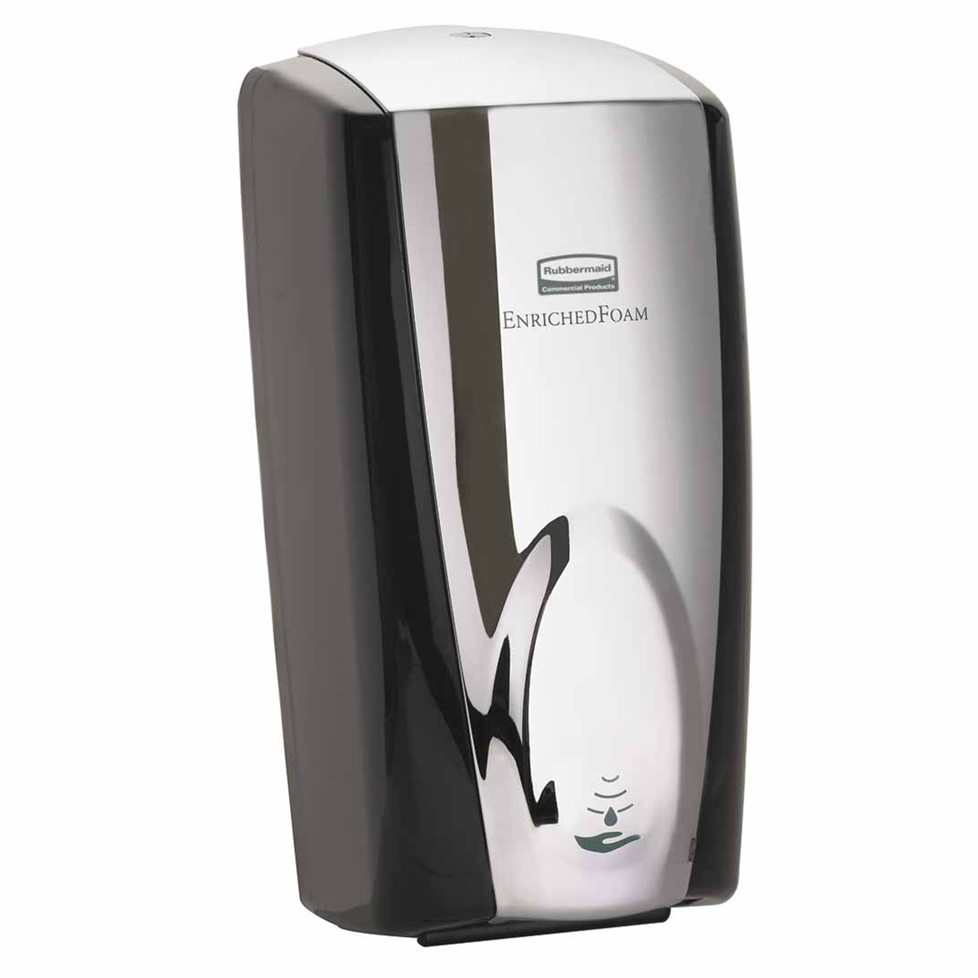 Rubbermaid FG750411 jabonera dispensadora de jabón en espuma Foam TC automática, color negro y cromo