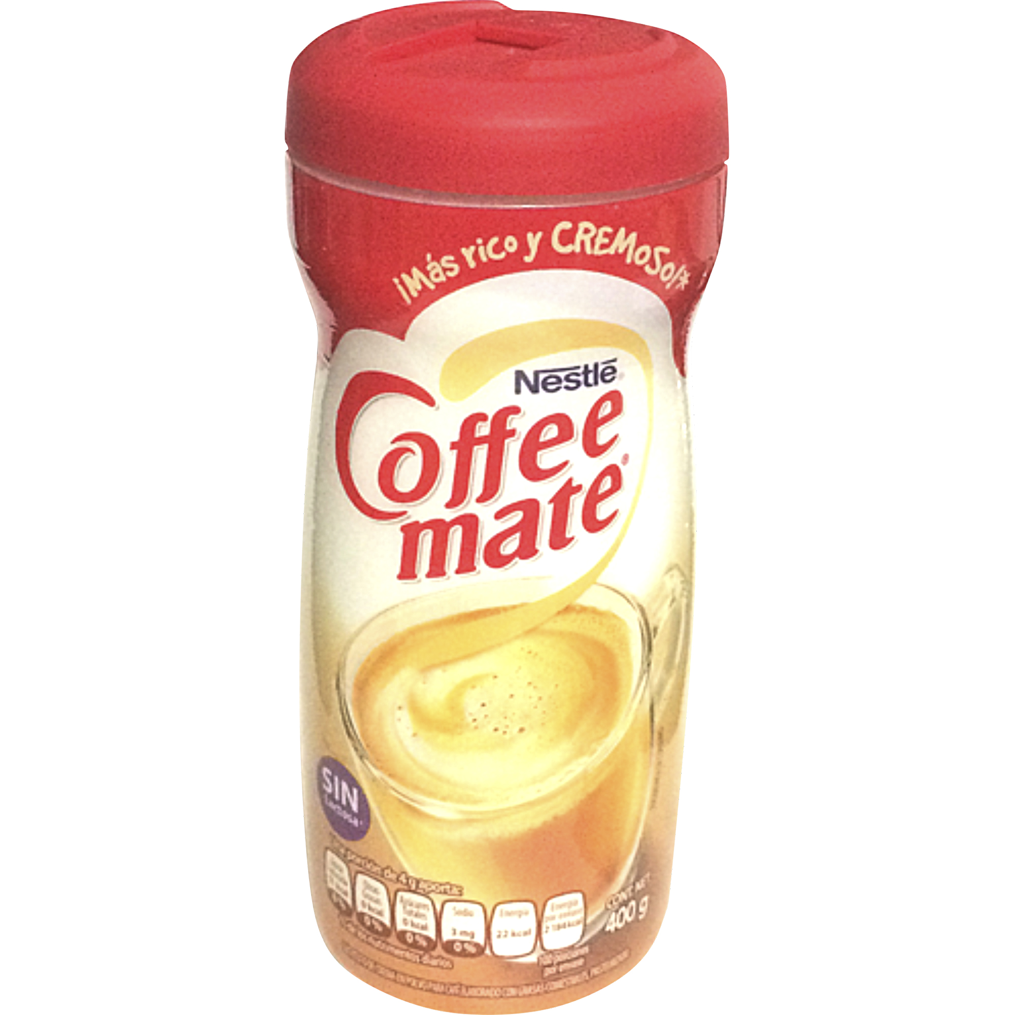 Envase con sustituto de crema marca Coffe Mate de 400gr